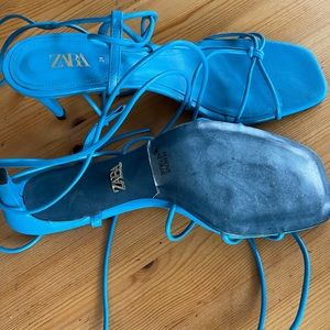 Zara lace up strappy sandals